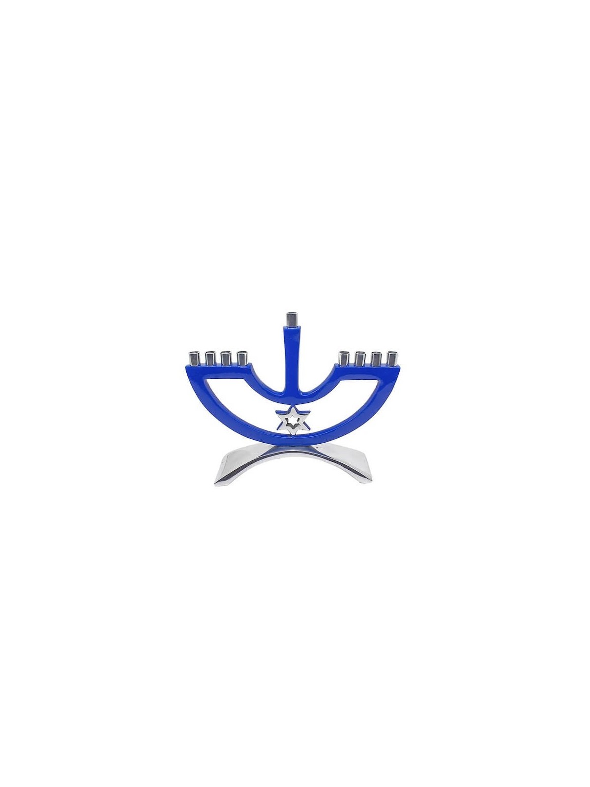 חנוכיית נר מגן דוד מתכת | חנוכה | יוּדָאִיקָה